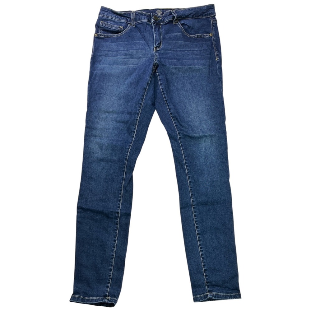 SO Blue Jegging Women Size 15 Embroidered Pocket Mid Rise Stretch Denim